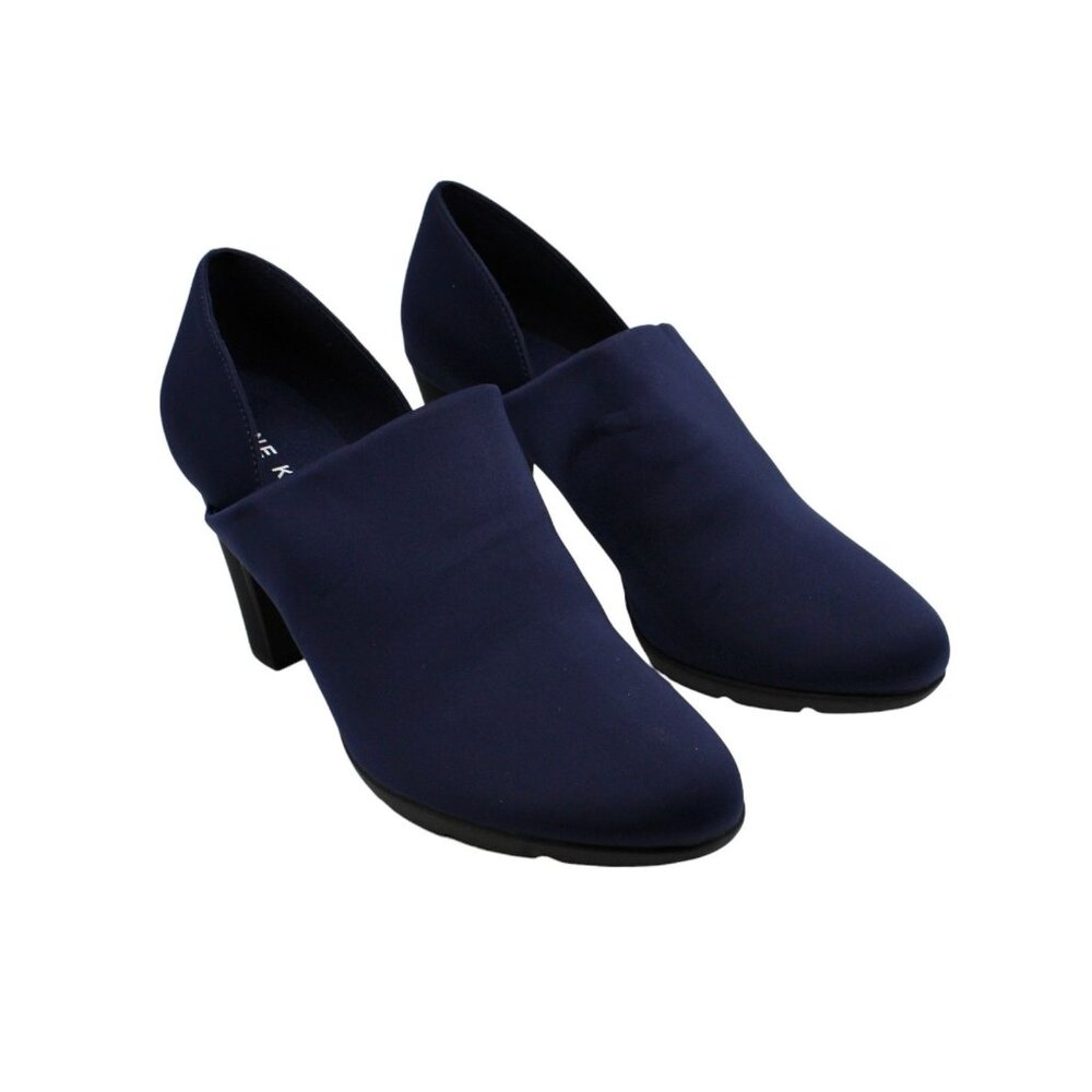 Anne Klein Navy Blue Ankle Booties